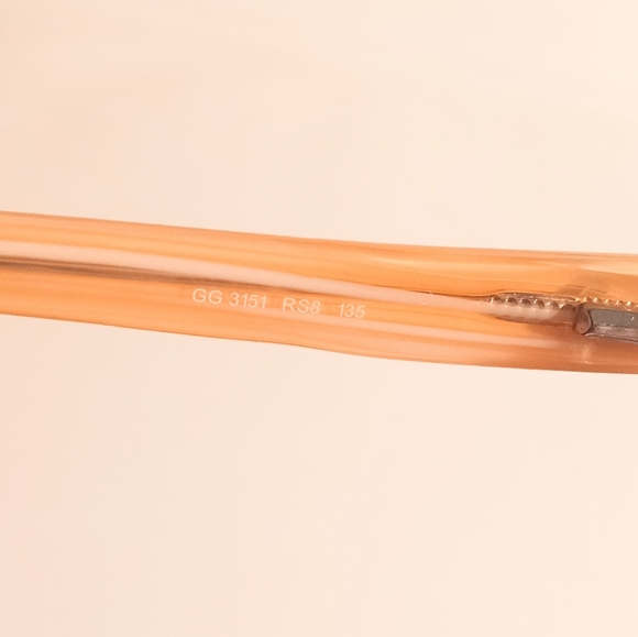 Vintage Gucci Eyeglasses GG 3151 RS8 Brown Coral Rectangular Frame Eyeglasses - Picture 7 of 10